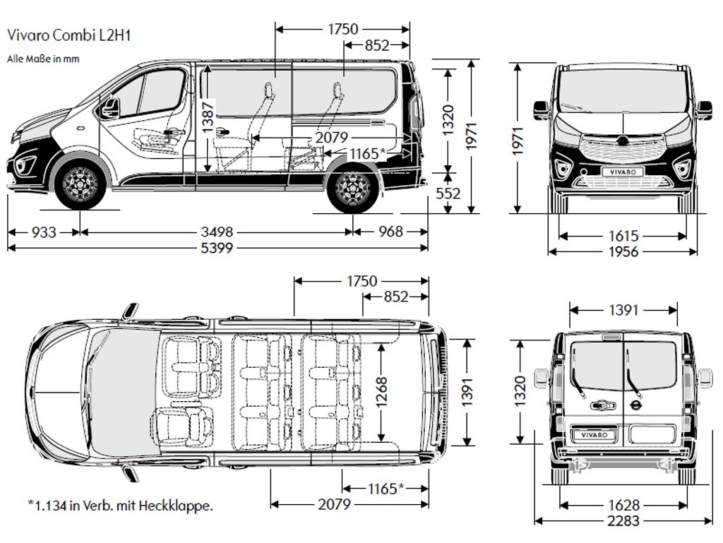 Opel vivaro размеры